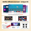 Picture of [Netflix Official/Stereo Speakers] 4K Projector with Wifi and Bluetooth, 1080P Native Mini Projector Portable, One-Click Use Built-in Netflix/YouTube/PrimeVideo/D+, Smart Home Outdoor Projector-White