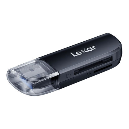 Picture of Lexar Dual Slot USB-A Reader, USB 3.2 Gen 1 Up to 104MB/s, USB-A for SD/MicroSD/SDHC/SDXC Camera Card Reader Adapter, OTG MicroSD Card Reader for PC/Laptop/Tablet