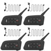 Picture of MIMIRACLE Referee Headset, Type C Left Ear Referee Communication System with Headset Earphone, Simple Pairing Bluetooth Intercom for Football Soccer Handball -4 Pack