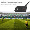 Picture of MIMIRACLE Referee Headset, Type C Left Ear Referee Communication System with Headset Earphone, Simple Pairing Bluetooth Intercom for Football Soccer Handball -4 Pack