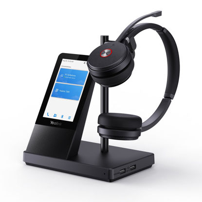 Picture of Yealink WH66 Wireless Headset with 4" Screen, DECT Headset for Teams,Zoom Skype Certified,Bluetooth Headset with 525ft Range,Full-Duplex Speaker,14h Call Time,Office Work Headset for Desk Phone,PC