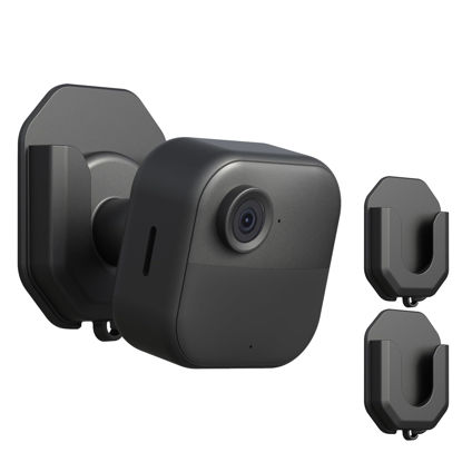 Picture of 2 Pack Blink Camera No Drill No Screws Wall Mount Bracket for Blink Outdoor 4 /Blink Mini/Mini 2 /Blink Indoor Cameras, HBV Adhesive Mount(KMOUANTS Black Wall Mount for Blink Cameras)