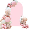 Picture of Spandex Fitted Wedding Arch Cover 7.2FT Pink Arch Backdrop Cover, Round Top Chiara Backdrop Stand Covers for Wedding Birthday Party Baby Shower Banquet Arch Decoration (Pink, 7.2FT)