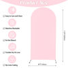 Picture of Spandex Fitted Wedding Arch Cover 7.2FT Pink Arch Backdrop Cover, Round Top Chiara Backdrop Stand Covers for Wedding Birthday Party Baby Shower Banquet Arch Decoration (Pink, 7.2FT)