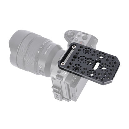 Picture of NICEYRIG Multi-Purpose Camera Cheese Plate with ARRI & 1/4’’ Locating Pin Hole, Compatible with Sony FX3/FX30, BMPCC 6K Pro 109mmx69mm Universal Cinema Camera Top Plate - 590