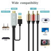 Picture of HDMI to RCA Converter for Old TV - HDMI to AV Adapter 1080P Aluminum Alloy Audio Video Converter for Fire Stick, Roku, DVD Player, Projectors, A/V receivers - 6 feet (Silver)