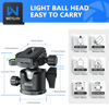 Picture of Low Profile Tripod Ball Head, WEYLLAN 36mm Metal Panoramic Camera Tripod Head Mount with Arca 1/4'' Quick Release Plate, Camera Ball Head for Tripod Monopod, Ball Head Tripod Mount Max Load 33lbs/15kg