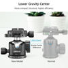 Picture of Low Profile Tripod Ball Head, WEYLLAN 36mm Metal Panoramic Camera Tripod Head Mount with Arca 1/4'' Quick Release Plate, Camera Ball Head for Tripod Monopod, Ball Head Tripod Mount Max Load 33lbs/15kg