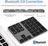 Picture of JOYEKY Bluetooth Number Pad, Aluminum Rechargeable Numeric Keypad Wireless 34-Keys Number Keyboard Shortcut Keypad Numpad Data Entry Compatible for iMac Windows, MacBook Air/Pro and Laptop etc.