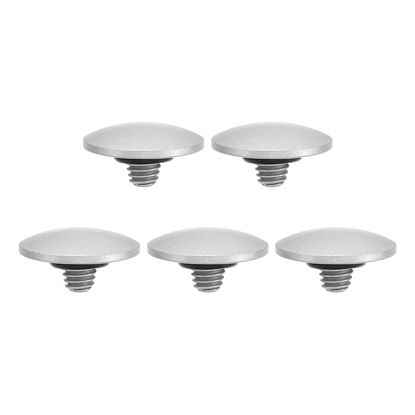 Picture of PATIKIL Camera Shutter Button, 5 Pack Soft Shutter Release Button Pure Copper Camera Button Convex Suitable for Nikon for Fujifilm for Leica DSLR/SLR Camera, Silver