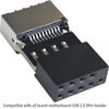 Picture of Bejavr USB 2.0 to USB 3.2 Gen 1 Header Adapter Front Panel Connector Motherboard USB 9Pin to Type-E/USB C