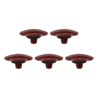 Picture of PATIKIL Camera Shutter Button, 5 Pack Soft Shutter Release Button Pure Copper Camera Button Convex Suitable for Nikon for Fujifilm for Leica DSLR/SLR Camera, Dark Red
