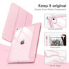 Picture of VIKESI for iPad 6th / 5th Generation 9.7 inch Case (2018/2017), iPad Air 2 & 1 (2014/2013) Case, Clear Back, Smart Cover [Built-in Pencil Holder, Auto Sleep/Wake] - Pink