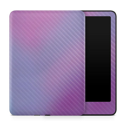 Picture of Carbon Fiber Tablet Skin Compatible with Amazon Kindle Paperwhite 12th (2024) - Purple Fog - Premium 3M Vinyl Protective Wrap Decal Cover - Easy to Apply | Crafted in The USA by MightySkins