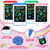 Picture of Zhehao 8 Pcs LCD Writing Tablet 6.5 Inch Colorful Drawing Board Educational Kids Doodle Pad Drawing Board Doodle Board for Aged 3-6 Girls Boys Office Gifts Drawing Board(Green, Pink, Blue, Red)