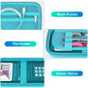 Picture of BOVKE Hard Calculator Case for Texas Instruments TI-84 Plus CE Color Graphing Calculator/TI-84 Plus/TI-83 Plus CE, Extra Zipped Pocket for USB Cables, Charger, Manual and More, Turquoise