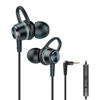 Picture of TUNSEZ HiFi Wired Earbuds, Gaming Earbuds, PRO Gaming Ear Buds Wired, in-Ear Monitor Buds, Low-Profile 90° Plug, 3.5mm Plug, Built-in Microphone, Multi-Function Button, PC, Mobile(Black)