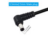 Picture of GINTOOYUN 2 Pack 90 Degree DC Power Pigtails Cable, Right Angle DC 5.5mm x 2.5mm Male Plug to Bare Wire Open End Power Supply Replacement Repair Cord, for Monitors, LED Strip Light, Camera,3FT 1m