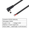 Picture of GINTOOYUN 2 Pack 90 Degree DC Power Pigtails Cable, Right Angle DC 5.5mm x 2.5mm Male Plug to Bare Wire Open End Power Supply Replacement Repair Cord, for Monitors, LED Strip Light, Camera,3FT 1m