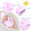 Picture of SPOKKI Newborn Photography Props Baby Girl 5 PCS Bathrobes Bath Towel Outfit with Slippers Cucumber Photo Props for Infant Boys Girls(0-6 Months)