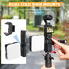 Picture of BRDRC Pocket 3 Extension Adapter, Dual Cold Shoe Mount Camera Extender Frame for DJI Osmo Pocket 3 Creator Combo Handle Accessories for Microphone, Led Video Light, Tripod, Bicycle, Backpack Clip