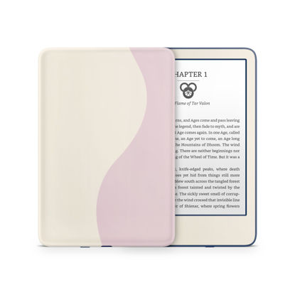 Picture of Tacky Design Color Block Skin for Kindle Skin Decal, Colorwave Skin for Kindle Stickers, Premium Vinyl 3M Full Wrap for Kindle Cover, & for Kindle Wrap Skin (Pale Pink & Cream, Kindle (11th Gen, 2022)
