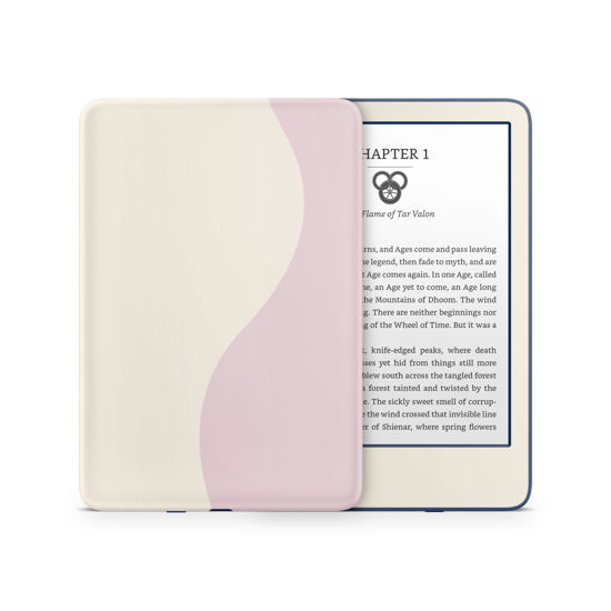 Picture of Tacky Design Color Block Skin for Kindle Skin Decal, Colorwave Skin for Kindle Stickers, Premium Vinyl 3M Full Wrap for Kindle Cover, & for Kindle Wrap Skin (Pale Pink & Cream, Kindle (11th Gen, 2022)