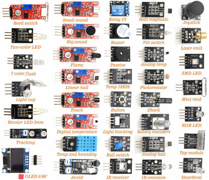 Picture of DEYUE 38 in 1 Sensor Module kit for Arduino Rapsberry Pi Project