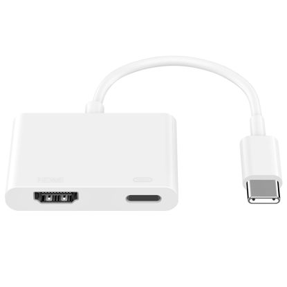 Picture of [MFi Certified] USB C to HDMI Digital Av Adapter for iPhone 16, 4K Video & Audio Sync Screen Converter with Type-C Fast Charging Port, NO Delay Play for iPhone/iPad Galaxy to HDTV Projector Monitor/TV