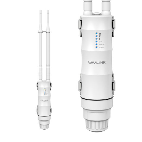 Picture of WAVLINK AC600 Outdoor WiFi Extender for Courtyard, RV, Campsite, WiFi Repeater with PoE/High Power Dual Band 2.4+5G Wireless Router/AP/Wi-Fi Range Extender 3 in 1, IP67 Waterproof