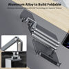 Picture of Tablet Stand for Desk, Aluminum Alloy Foldable Tablet Arm Mount Holder Compatible with iPad 10/9th, iPad Pro Air 13/11inch (2024), iPad Mini, Samsung Galaxy Tab & More 7-15.6'' Tablet Portable Monitor