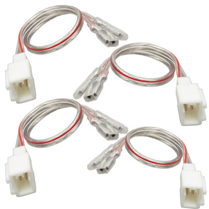 Picture of NuIth Dash Tweeter Speaker Wiring Harness Connector Adapter Compatible with Hyundai 2005-2020, KIA 2011-2021 Aftermarket Dashboard Speaker Wire Cable Adaptor Plug 4 PCS