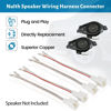 Picture of NuIth Dash Tweeter Speaker Wiring Harness Connector Adapter Compatible with Hyundai 2005-2020, KIA 2011-2021 Aftermarket Dashboard Speaker Wire Cable Adaptor Plug 4 PCS