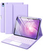 Picture of Harvopu Compatible with iPad Air 11 inch & Air 5th/ Air 4th Generation Case with Keyboard - Multi-Touch Trackpad, 7-Color Backlit, Detachable Folio Keyboard Cover for Air 11 M2, Air 5/4 (Ligh Purple)