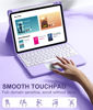 Picture of Harvopu Compatible with iPad Air 11 inch & Air 5th/ Air 4th Generation Case with Keyboard - Multi-Touch Trackpad, 7-Color Backlit, Detachable Folio Keyboard Cover for Air 11 M2, Air 5/4 (Ligh Purple)