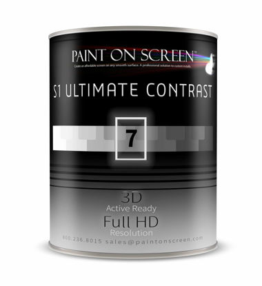Picture of Paint on Screen S1 Ultimate Contrast Projector Screen Paint | Single-Coat Projector Screen Paint For Perfect 1080 HD & 4K UHD Clarity | Designed For High-End Home Entertainment Spaces | 1 Gallon