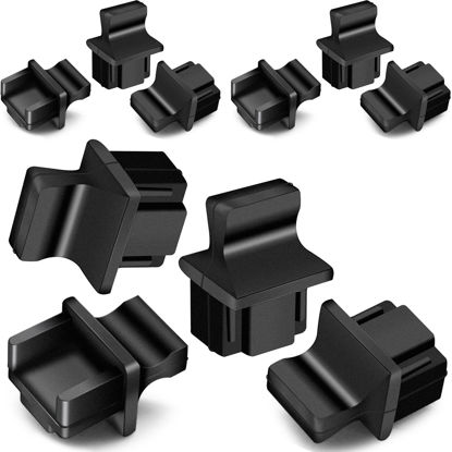 Picture of BUNGPUNG RJ45 Dust Covers Caps Ethernet LAN Port Protector Suitable for Network Swticher/ Router/ Hub/ Cards/ Computer /Copper Transceiver Module Silicone 20pcs/pack