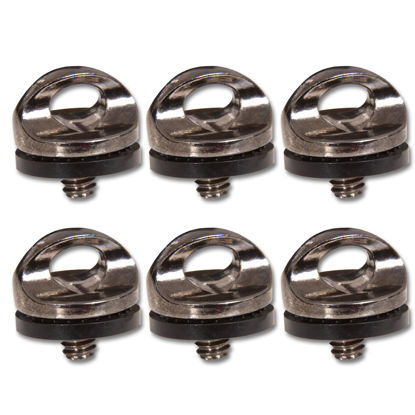 Picture of Danger Buddies Camera Tripod Adapter Ring - Quick Install/Release 1/4"-20 Neck and Wrist Strap Mount for Camera Slings and Securing Camera Lanyards - (6-Pack)