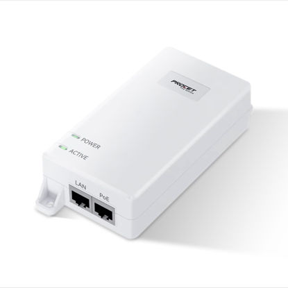 Picture of 10Gbps PoE++ Injector 60W IEEE802.3bt/at/af Compliant, Supplies PoE(15.4W) or PoE+(30W) or PoE++(60W) Power Over Ethernet Distances Up To 328ft, PoE Injector Adapter for Camera/Access Point, EN60GB-10