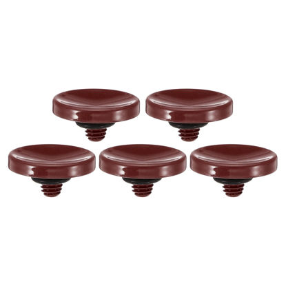 Picture of PATIKIL Camera Shutter Button, 5 Pack Soft Shutter Release Button Pure Copper Camera Button Concave Suitable for Nikon for Fujifilm for Leica DSLR/SLR Camera, Dark Red