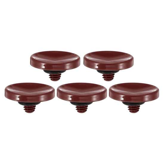 Picture of PATIKIL Camera Shutter Button, 5 Pack Soft Shutter Release Button Pure Copper Camera Button Concave Suitable for Nikon for Fujifilm for Leica DSLR/SLR Camera, Dark Red