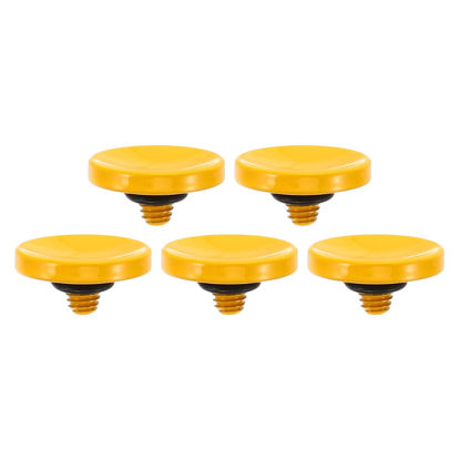Picture of PATIKIL Camera Shutter Button, 5 Pack Soft Shutter Release Button Pure Copper Camera Button Concave Suitable for Nikon for Fujifilm for Leica DSLR/SLR Camera, Yellow
