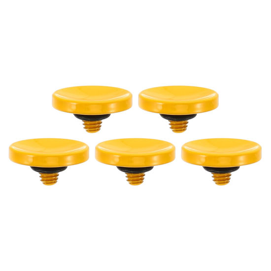 Picture of PATIKIL Camera Shutter Button, 5 Pack Soft Shutter Release Button Pure Copper Camera Button Concave Suitable for Nikon for Fujifilm for Leica DSLR/SLR Camera, Yellow