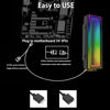 Picture of ARGB M.2 Heatsink SSD Heat Sink with Thermal Pads, Aluminum 2280 M2 5V 3Pin Addressable RGB Sync NVME Heatsink for M.2 2280 Nvme SSD