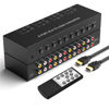 Picture of 8 Port RCA to HDMI Converter 1080P/720P RCA Composite CVBS AV Switch to HDMI Converter Adapter Support 4:3/16:9 Switch, for Sega Xbox PS1 PS2 PS3 N64 NGC SNES WII VHS VCR Camera DVD(with Remote
