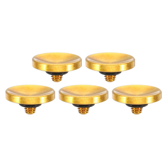 Picture of PATIKIL Camera Shutter Button, 5 Pack Soft Shutter Release Button Pure Copper Camera Button Concave Suitable for Nikon for Fujifilm for Leica DSLR/SLR Camera, Golden