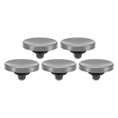 Picture of PATIKIL Camera Shutter Button, 5 Pack Soft Shutter Release Button Pure Copper Camera Button Concave Suitable for Nikon for Fujifilm for Leica DSLR/SLR Camera, Silver