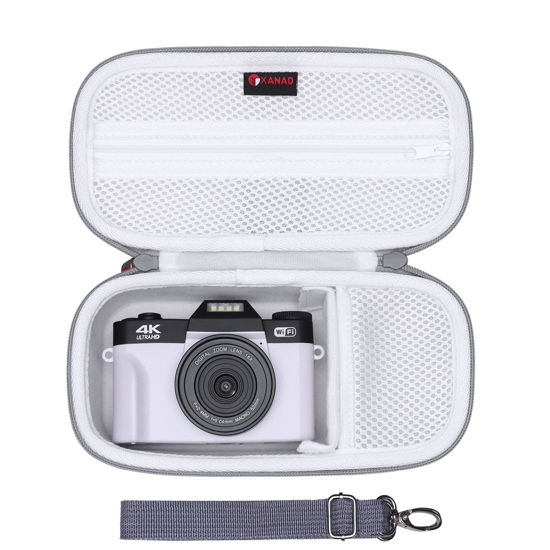 Picture of XANAD Digital Camera Case for Sony Alpha 6400/6700 / 6100/6600, Alpha ZV-E10 II/ZV-E10 / ZV-1/ Gavonde/Duluvulu 4K Vlogging Camera and Other Accessories, with Shoulder Strap (Gray)