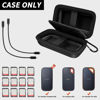 Picture of Case Compatible with SanDisk Extreme Pro/for SanDisk Portable SSD 1TB 2TB 4TB 500GB External Solid State Drive, Travel Storage Holder Bag for 2 SSD and Memory Card SD Card - Black (Box Only)