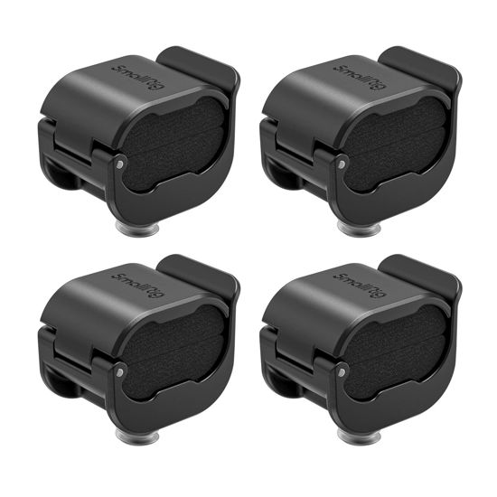 Picture of SmallRig Camera Cable Clamp (4 pcs) for HDMI/SDI/Microphone Cable, DSLR Camera Cable Lock Mount Support 2-7mm Cable - 3685
